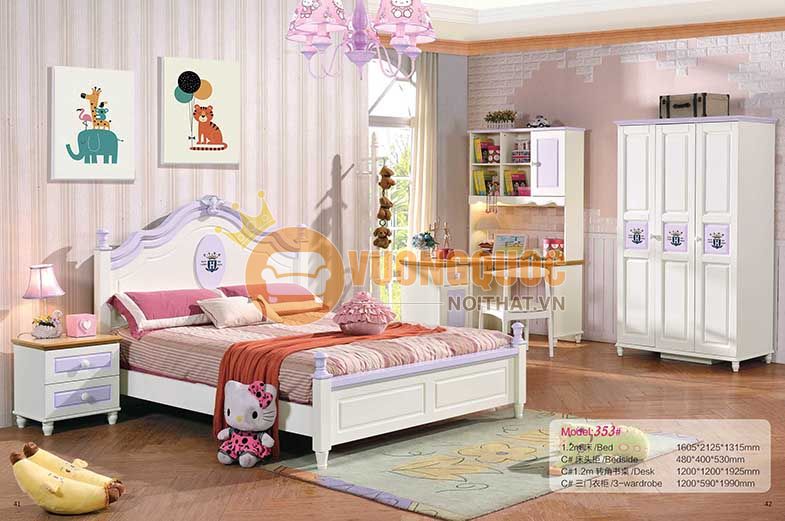 Giường ngủ cho bé đơn giản hiện đại HHM353G-2